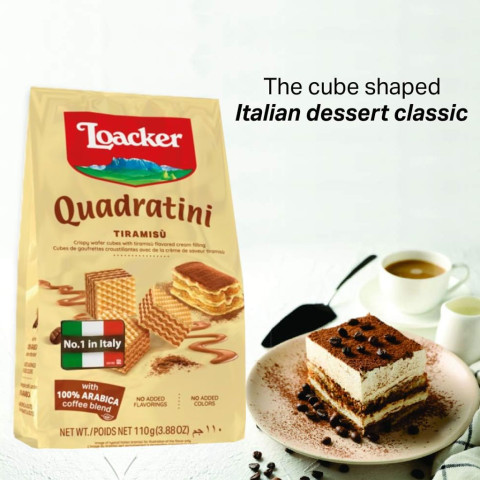Bánh xốp Loacker Quadratini Tiramisù 110g