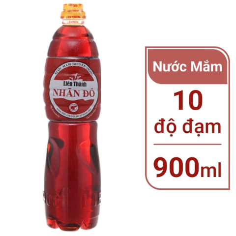 Nước mắm truyền thống Liên Thành Nhãn Đỏ 10N 900ml