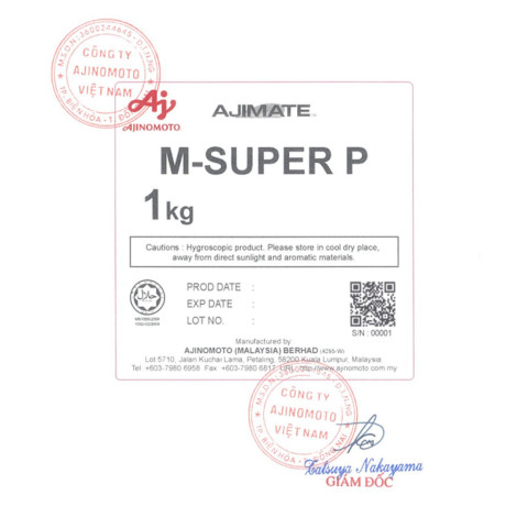 Bột gia vị M-Super P Seasoning Powder 1kg x 20