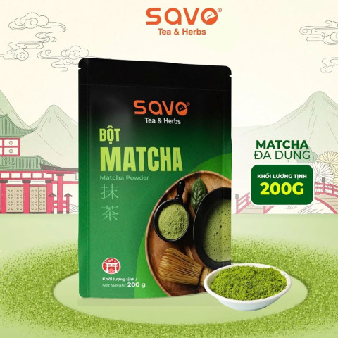Bột Trà Xanh Matcha Savo 200gr