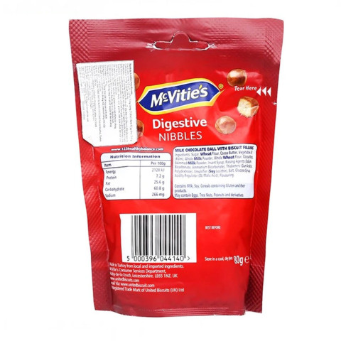Bánh bi sôcôla sữa McVitie's Digestive Nibbles 80g