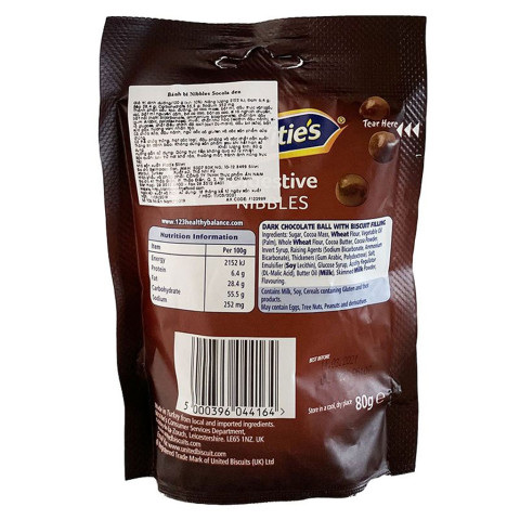 Bánh bi sôcôla đen McVitie's Digestive Nibbles 80g