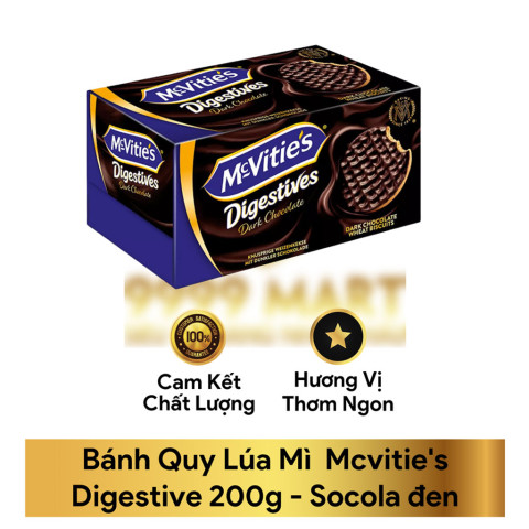 Bánh quy lúa mì sôcôla đen McVitie's Digestive 200g