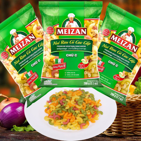 Nui rau củ cao cấp chữ C Meizan 200g