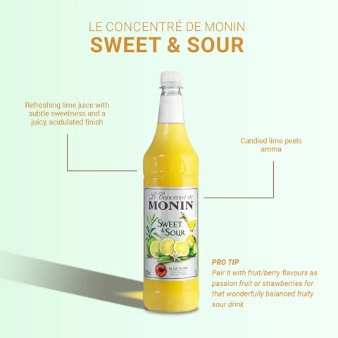 Siro chanh muối Monin Sweet and Sour 1L