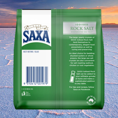 Muối hạt Saxa Natural Salt Rock 500g
