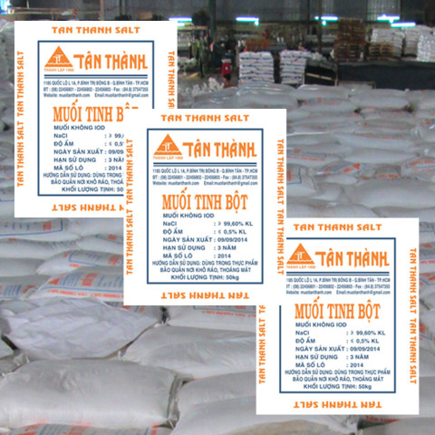 Muối tinh sấy I-ốt Tân Thành gói 500g