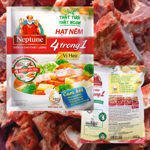 Hạt nêm Neptune 4 trong 1 vị heo gói 380g