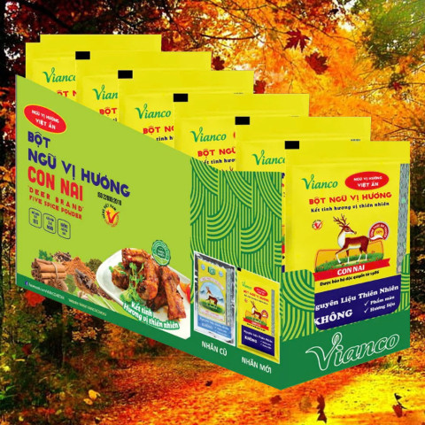 Bột ngũ vị hương Con Nai Vianco hộp 50 gói 10g