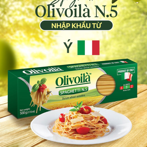 Mì Spaghetti Olivoilà N.5 hộp 500g