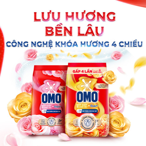 Bột giặt OMO Comfort tinh dầu thơm 350g