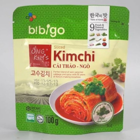 Kim chi cải thảo cắt lát Bibigo CJ Ông Kim's gói 100g