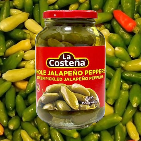 Ớt Xanh Nguyên Trái Jalapeno La Costena 440G