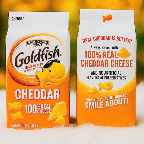 Bánh cá vị phô mai Cheddar Pepperidge Farm Goldfish gói 187g