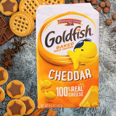 Bánh cá vị phô mai Cheddar Pepperidge Farm Goldfish gói 187g