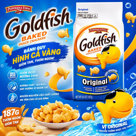 Bánh cá Pepperidge Farm Goldfish Original 187g