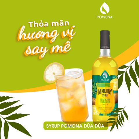 Sirô Dứa Dừa Pomona Pinacolada Syrup 1 lít