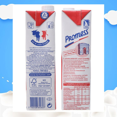 Sữa tươi nguyên kem Promess 1 lít