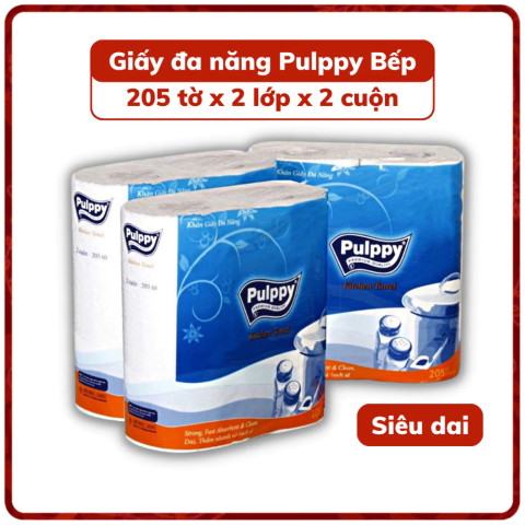 Khăn Giấy Đa Năng Pulppy xanh