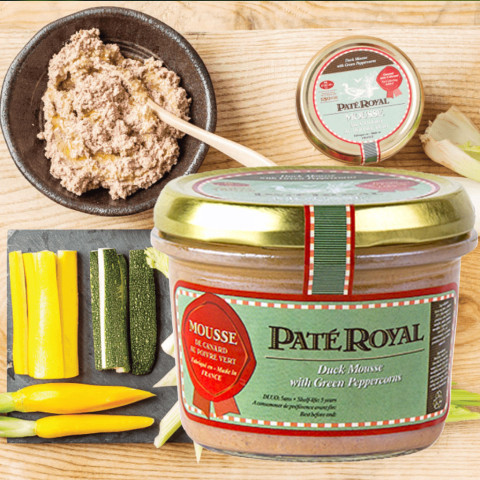 Patê vịt vị tiêu xanh Paté Royal Duck Mousse 180g F102698