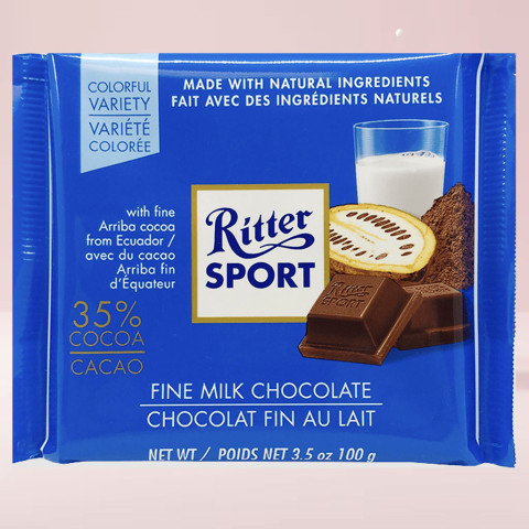 Sôcôla sữa 35% cacao Ritter Sport 100g F122070