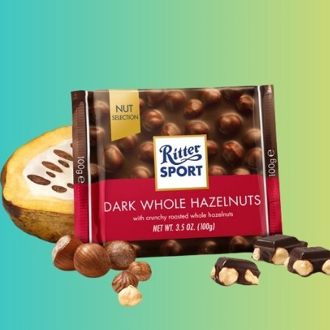 Sôcôla đen hạt phỉ Ritter Sport Dark Chocolate 100g F122475
