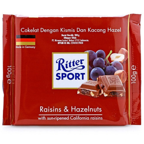 Sôcôla nho khô và hạt phỉ Ritter Sport 100g F121919