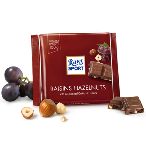 Sôcôla nho khô và hạt phỉ Ritter Sport 100g F121919
