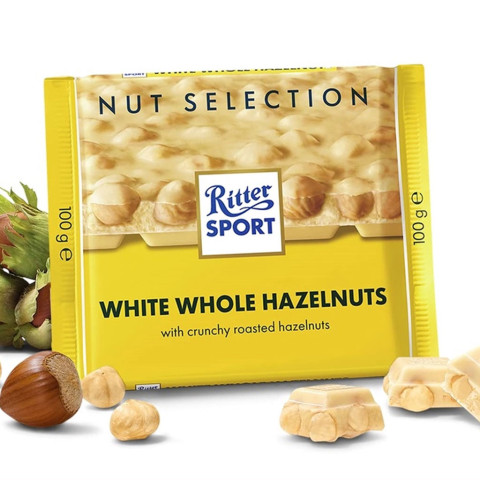 Sôcôla trắng hạt phỉ Ritter Sport White Chocolate 100g F122476