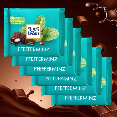 Sôcôla bạc hà Ritter Sport PepperMint 100g F122074