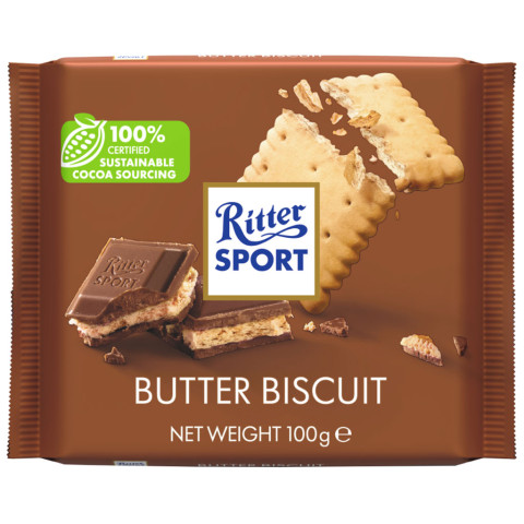 Sôcôla bánh quy bơ Ritter Sport Butter Biscuit 100g F122079