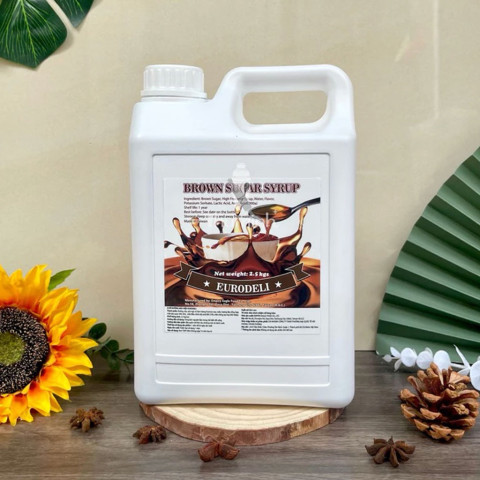 Sirô Đường Đen Eurodeli Brown Sugar Syrup 2,5Kg