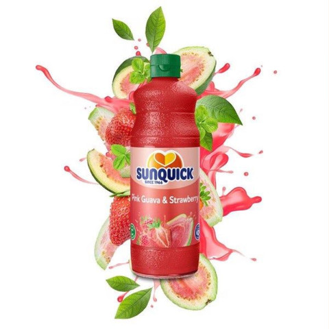 Nước Ép Cô Đặc Ổi và Dâu Sunquick 700ml