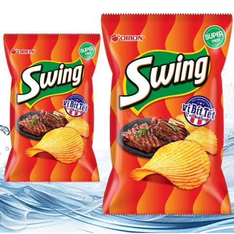 Snack khoai tây vị bít tết New York Swing 32g
