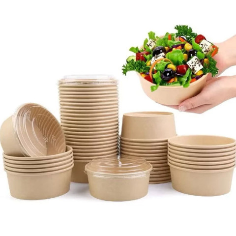 Tô giấy 750ml kèm nắp cây 50 cái
