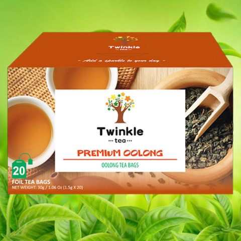 Trà ô long thượng hạng Twinkle premium oolong 1.5g x 20 Gói