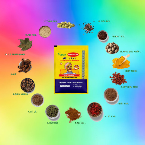 Bột cà ri Vianco gói 10g