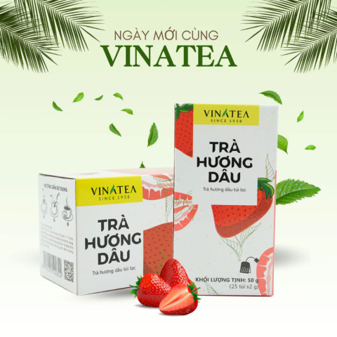 Trà Hương Dâu túi lọc Vinatea 50g