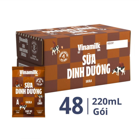 Sữa dinh dưỡng socola Vinamilk 220ml