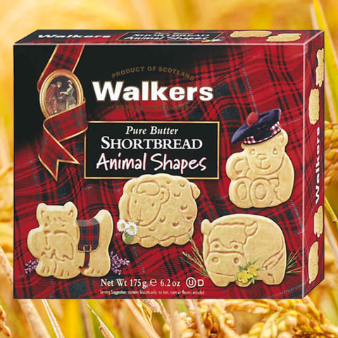 Bánh quy bơ hình thú Walkers Animal Shapes 175g