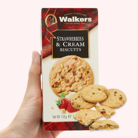 Bánh quy dâu kem Walkers Strawberry & Cream 150g