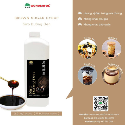 Siro đường đen Wonderful Brown Sugar Syrup 2.5kg