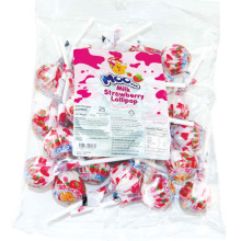 Kẹo mút vị dâu và sữa Beardy Strawberry n Milk Lollipop 10gr