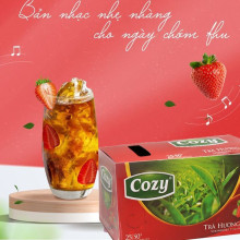 Trà hương dâu Cozy Strawberry Flavored Tea hộp 50g
