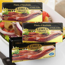 Cá cơm ngâm dầu Ôliu Lorea Gourmet 50g