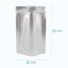 Bao zip mặt trong mặt bạc 22x32