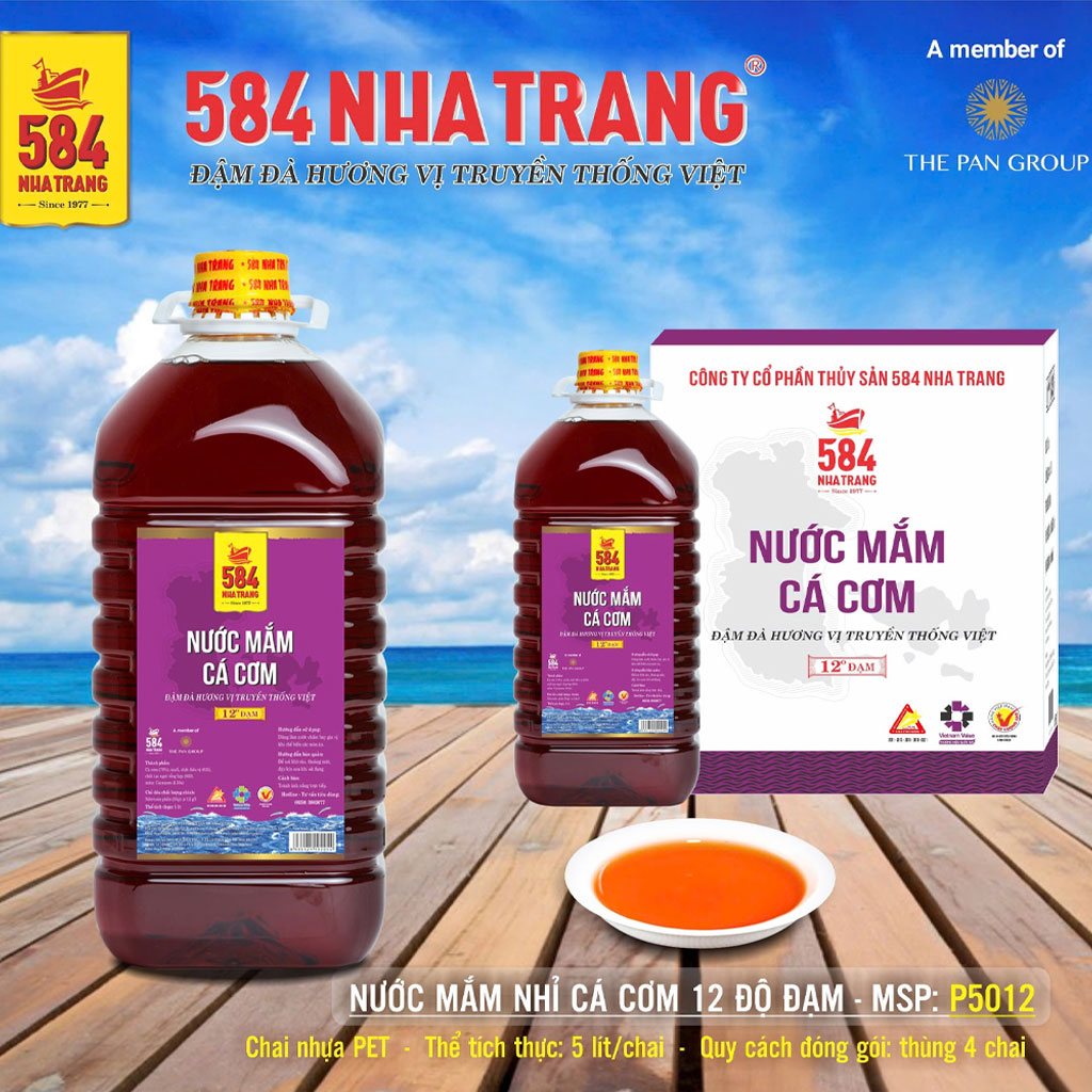 Nước mắm Cá cơm 584 Nha Trang 12N 5 lít