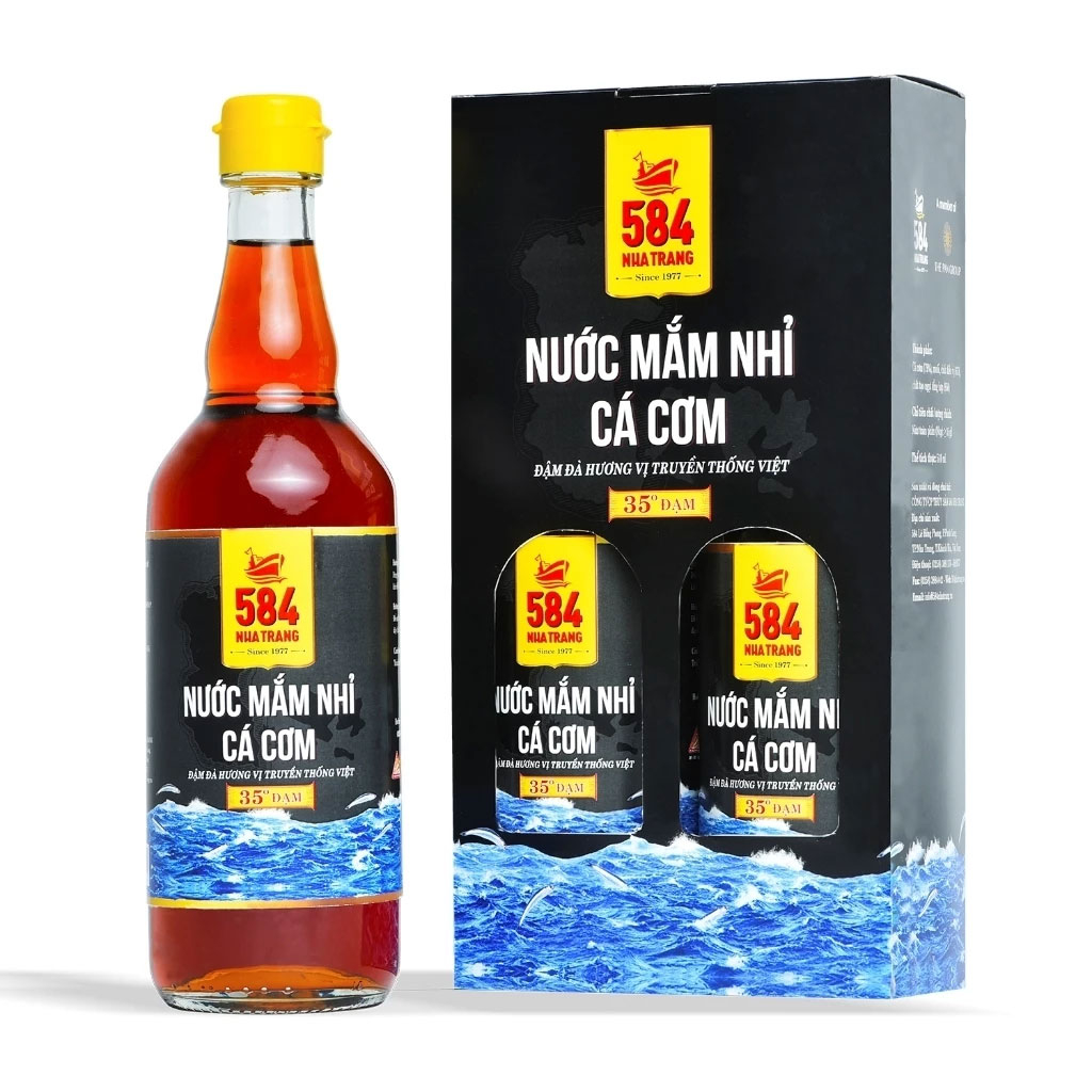 Nước Mắm Nhỉ Cá Cơm 584 Nha Trang 35N chai 510ml