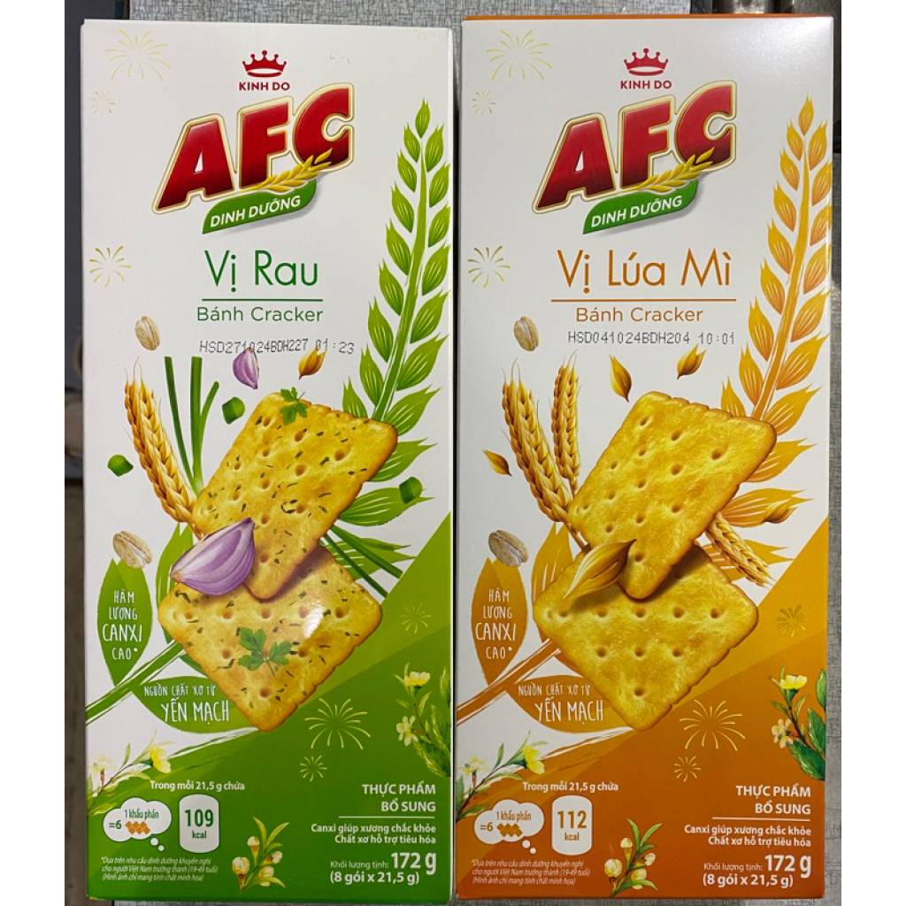 Bánh cracker AFC Dinh Dưỡng hộp 172g