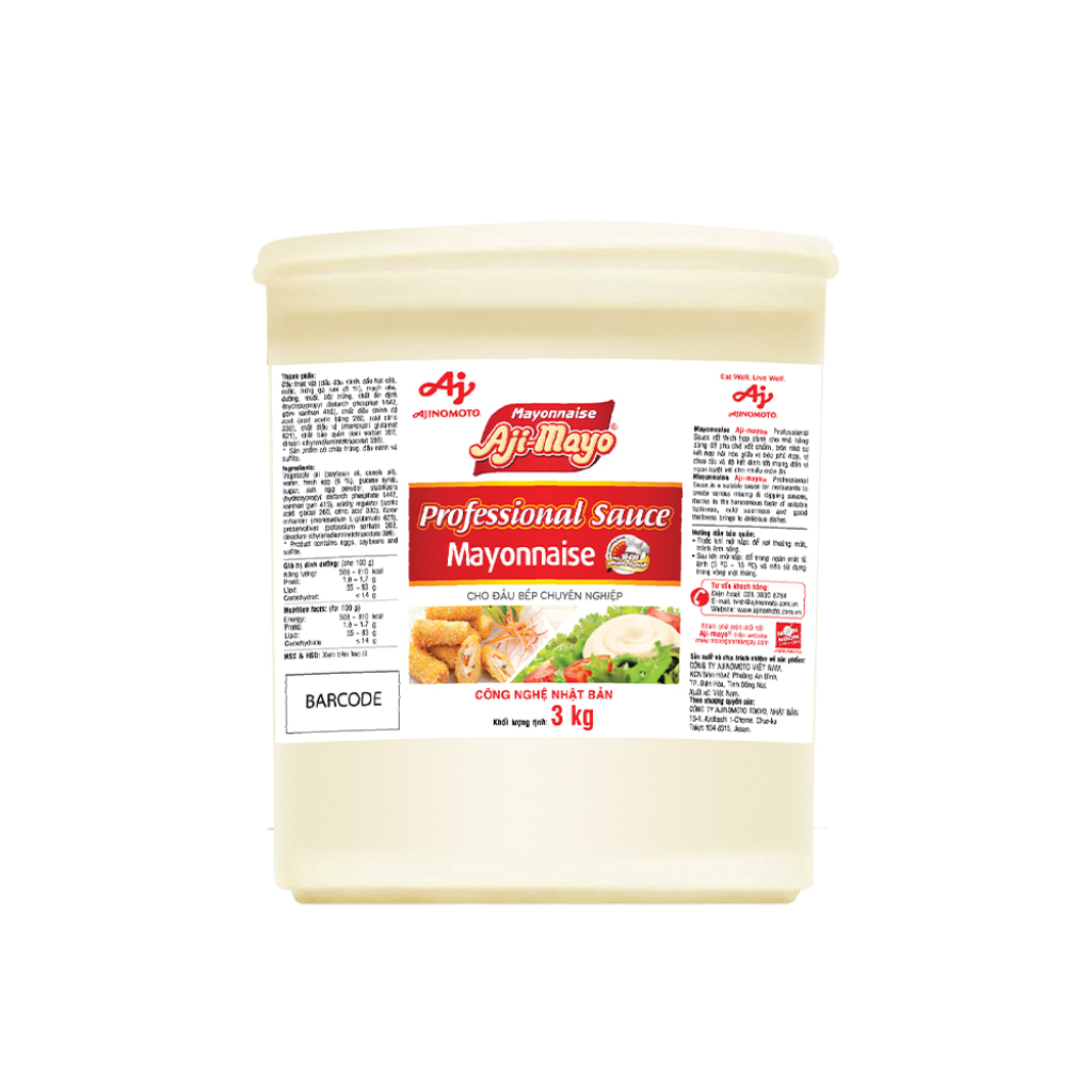 Sốt Mayonnaise Aji-mayo Professional Sauce 3kg